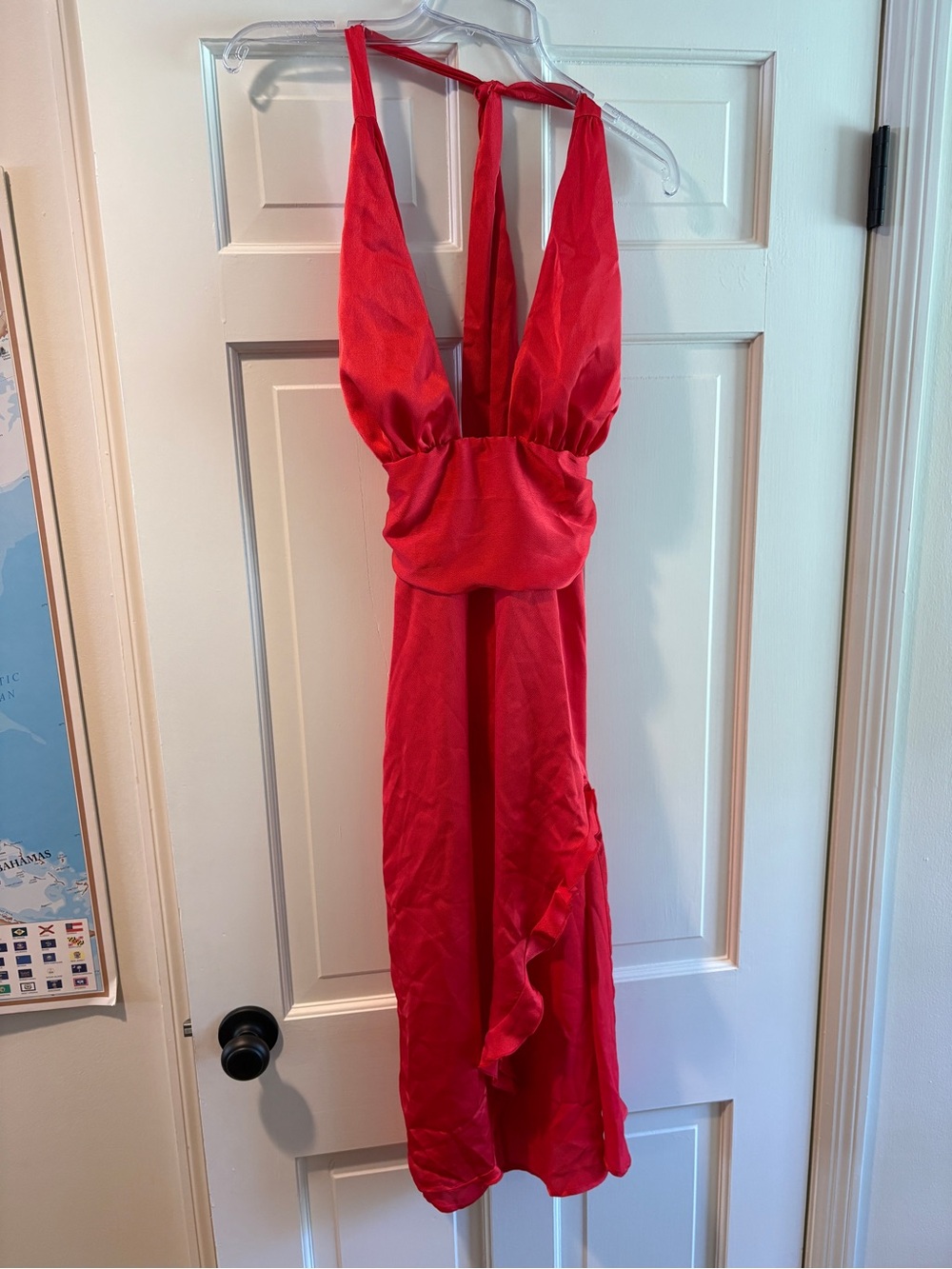 Lucy in the Sky Red Halter Top Gown